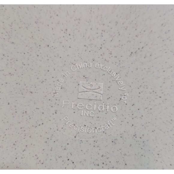 Precidio Melamine 11” Diameter (4) Platter Plate Aqua Turquoise Speckle Design - Picture 5 of 6